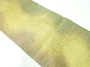 リサイクル　市松に抽象模様織出しぼかし全通袋帯